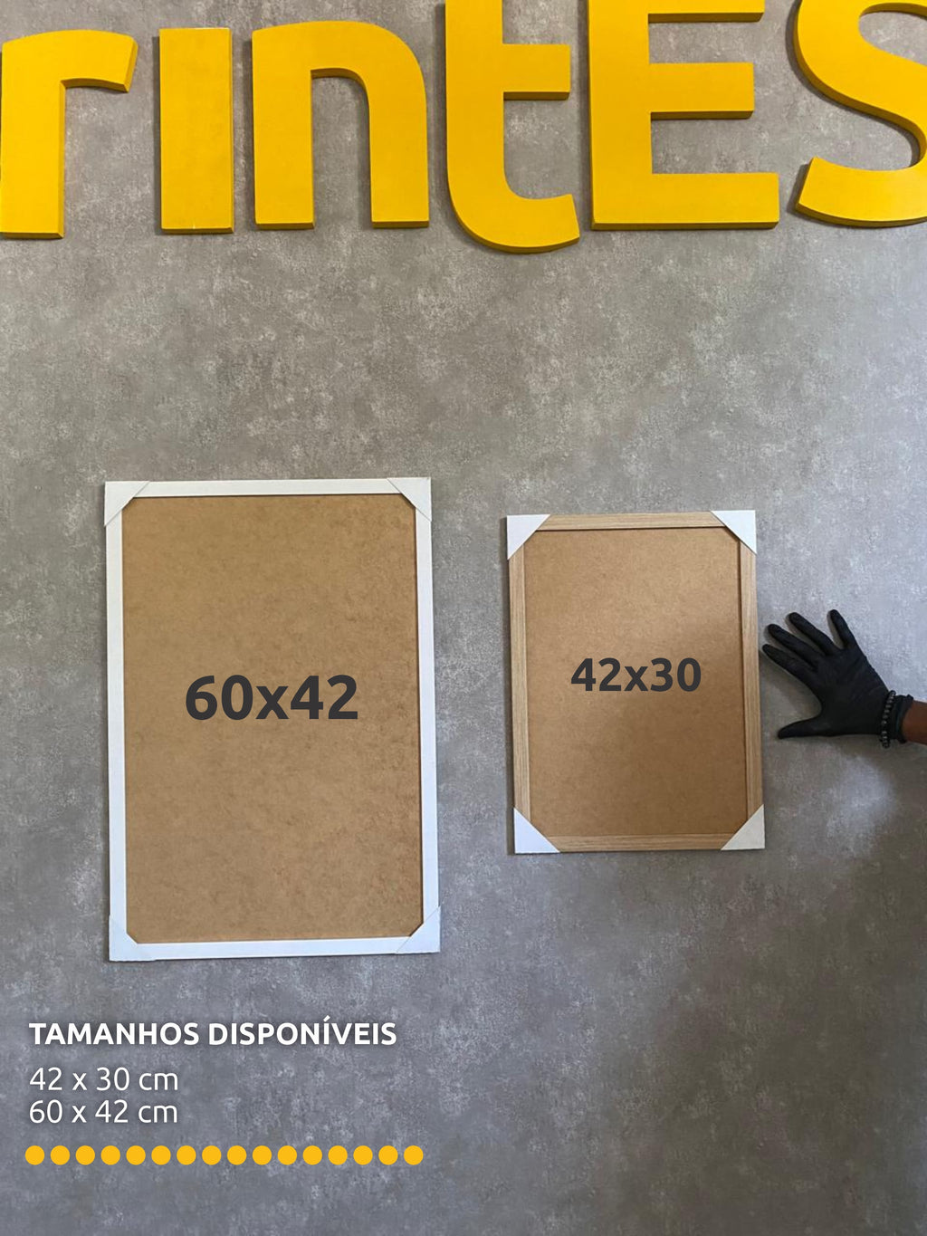 Kit 3 Quadros - More Amor Rosa e Laranja