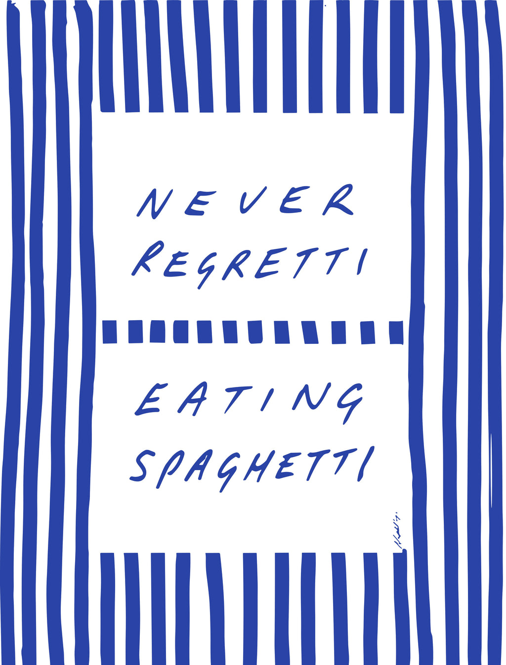 Never Regretti Blue Striped