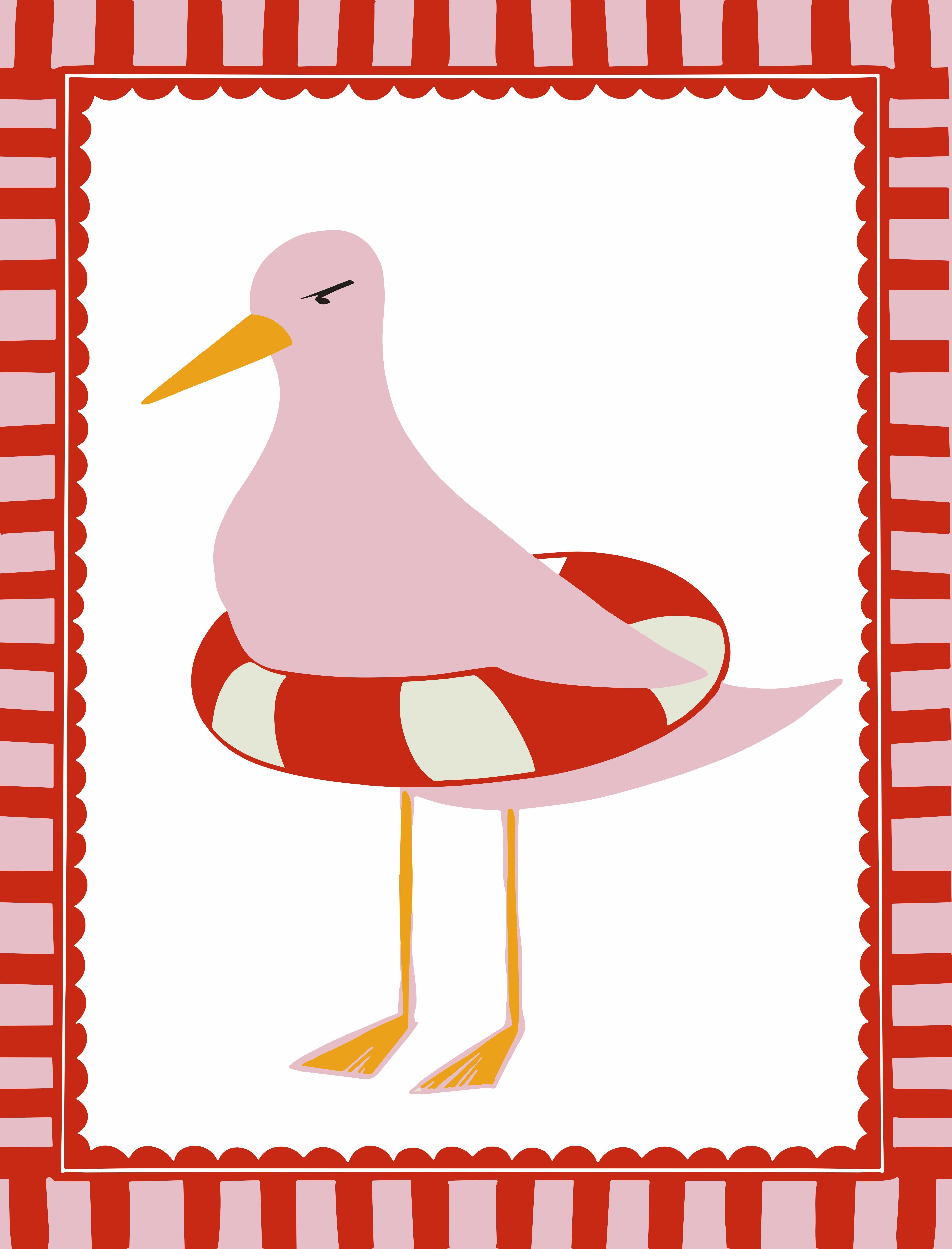 The pink seagull
